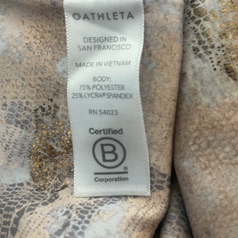 Athleta Elation Gilded Metallic Marble Leggings Medium 25” Ultra High Rise - Picture 9 of 13